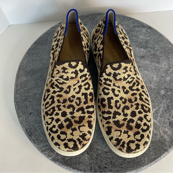 Rothys Leopard Print Slip On Shoes Sneakers Loafers 8 - Picture 2 of 12